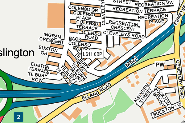 LS11 0BP map - OS OpenMap – Local (Ordnance Survey)