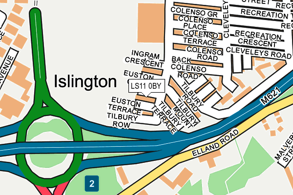 LS11 0BY map - OS OpenMap – Local (Ordnance Survey)