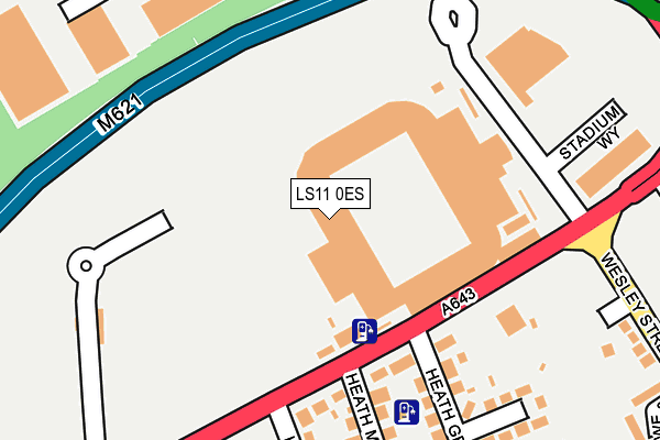 LS11 0ES map - OS OpenMap – Local (Ordnance Survey)