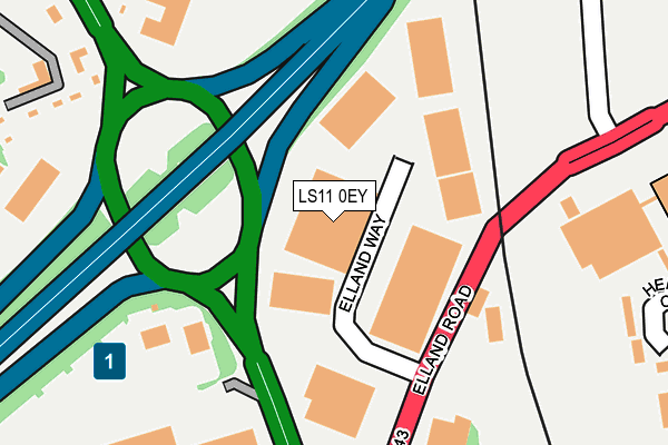 LS11 0EY map - OS OpenMap – Local (Ordnance Survey)