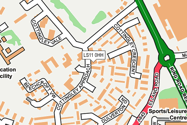LS11 0HH map - OS OpenMap – Local (Ordnance Survey)