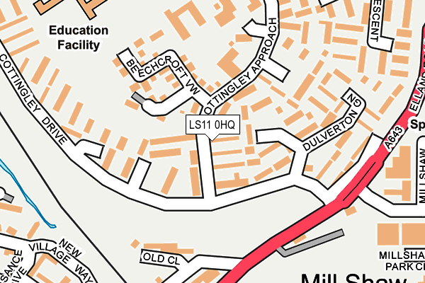 LS11 0HQ map - OS OpenMap – Local (Ordnance Survey)
