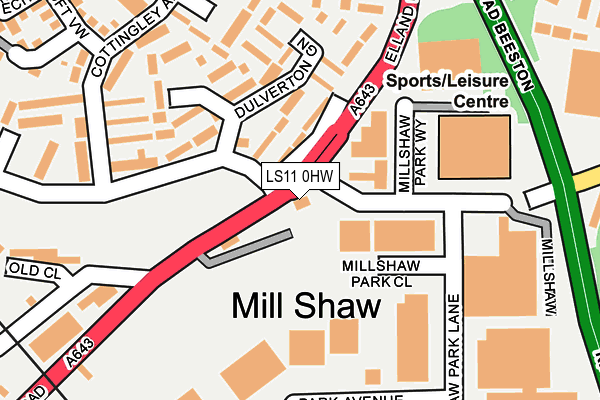 LS11 0HW map - OS OpenMap – Local (Ordnance Survey)