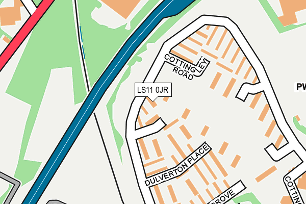 LS11 0JR map - OS OpenMap – Local (Ordnance Survey)