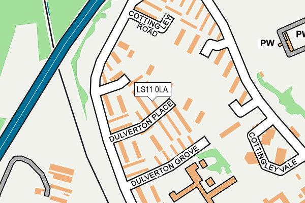 LS11 0LA map - OS OpenMap – Local (Ordnance Survey)