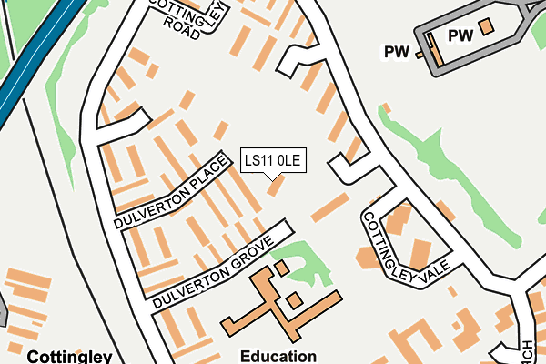 LS11 0LE map - OS OpenMap – Local (Ordnance Survey)