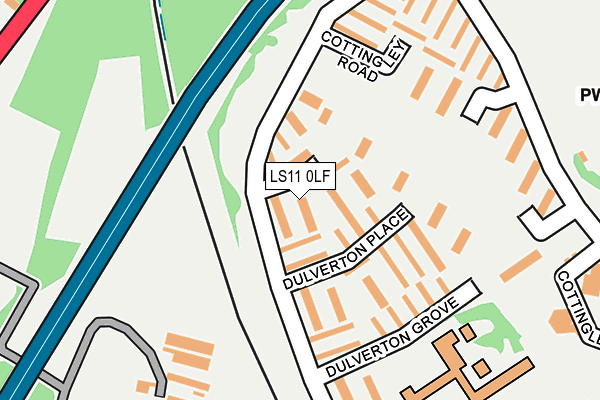 LS11 0LF map - OS OpenMap – Local (Ordnance Survey)