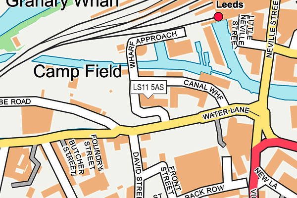 LS11 5AS map - OS OpenMap – Local (Ordnance Survey)