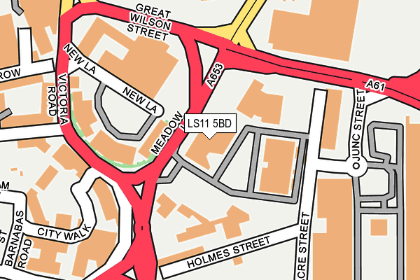 LS11 5BD map - OS OpenMap – Local (Ordnance Survey)