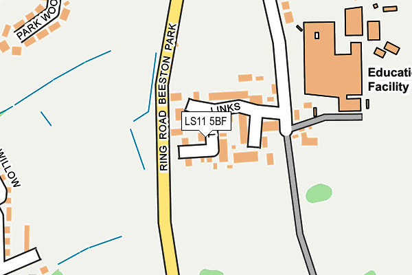 LS11 5BF map - OS OpenMap – Local (Ordnance Survey)
