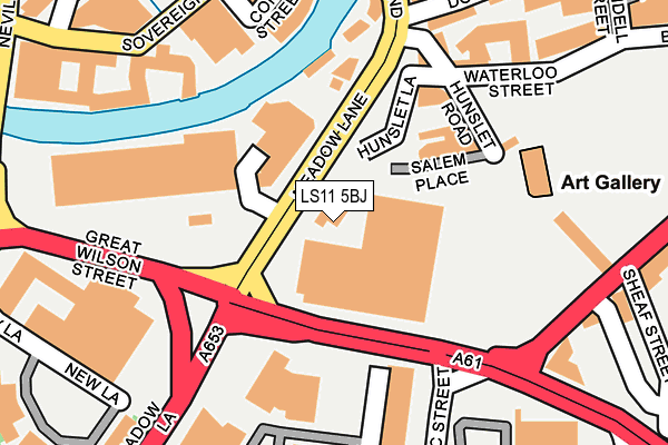 LS11 5BJ map - OS OpenMap – Local (Ordnance Survey)