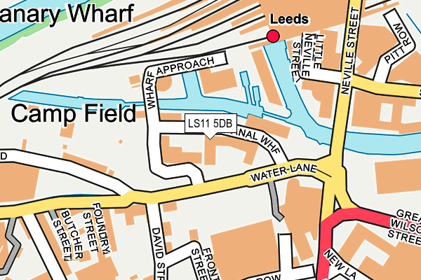 LS11 5DB map - OS OpenMap – Local (Ordnance Survey)