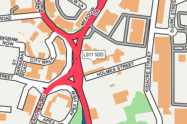 LS11 5DD map - OS OpenMap – Local (Ordnance Survey)