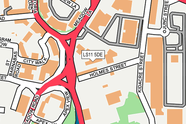LS11 5DE map - OS OpenMap – Local (Ordnance Survey)