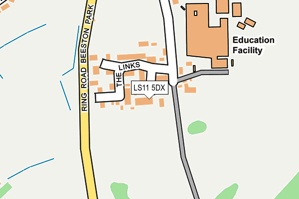 LS11 5DX map - OS OpenMap – Local (Ordnance Survey)