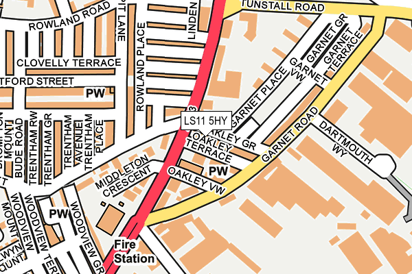 LS11 5HY map - OS OpenMap – Local (Ordnance Survey)