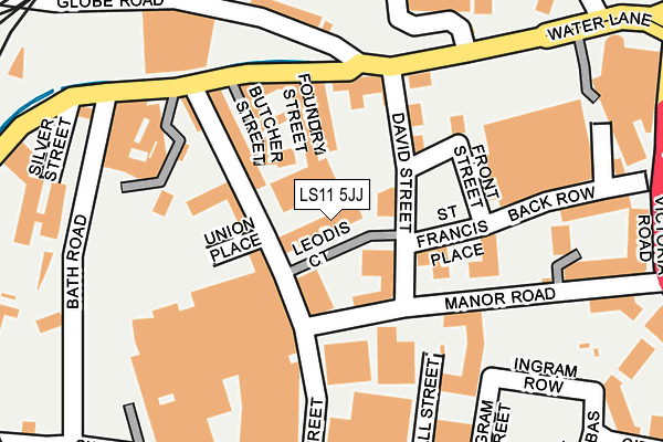 LS11 5JJ map - OS OpenMap – Local (Ordnance Survey)