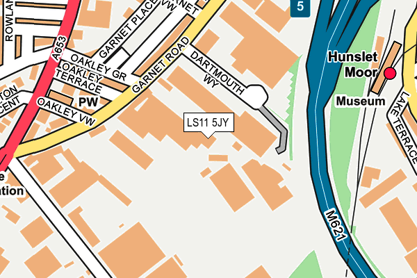 LS11 5JY map - OS OpenMap – Local (Ordnance Survey)
