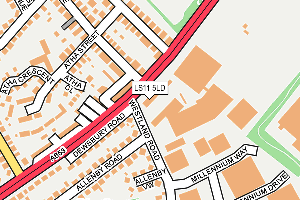 LS11 5LD map - OS OpenMap – Local (Ordnance Survey)