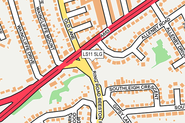 LS11 5LG map - OS OpenMap – Local (Ordnance Survey)