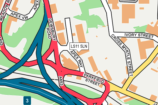 LS11 5LN map - OS OpenMap – Local (Ordnance Survey)