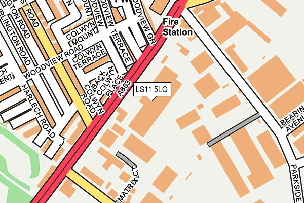 LS11 5LQ map - OS OpenMap – Local (Ordnance Survey)
