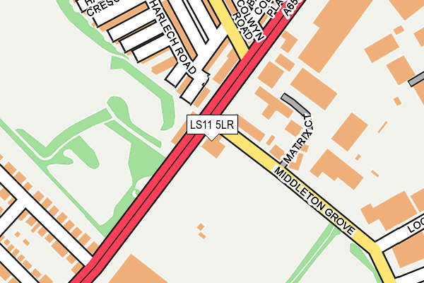 LS11 5LR map - OS OpenMap – Local (Ordnance Survey)
