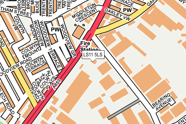 LS11 5LS map - OS OpenMap – Local (Ordnance Survey)