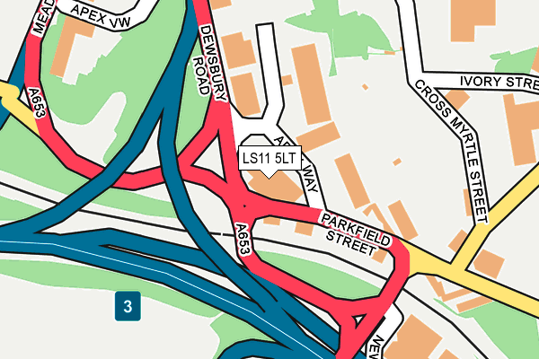 LS11 5LT map - OS OpenMap – Local (Ordnance Survey)