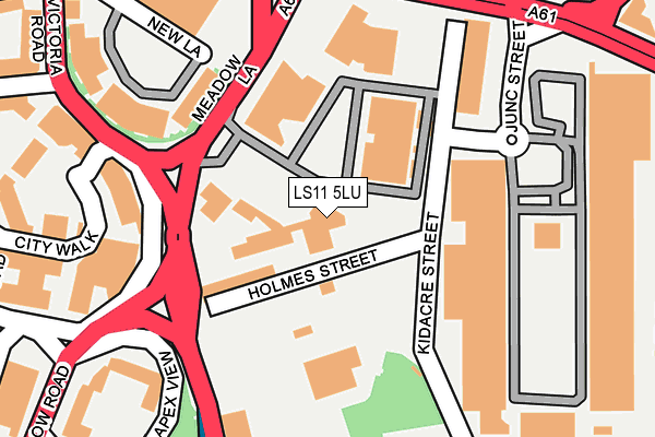 LS11 5LU map - OS OpenMap – Local (Ordnance Survey)