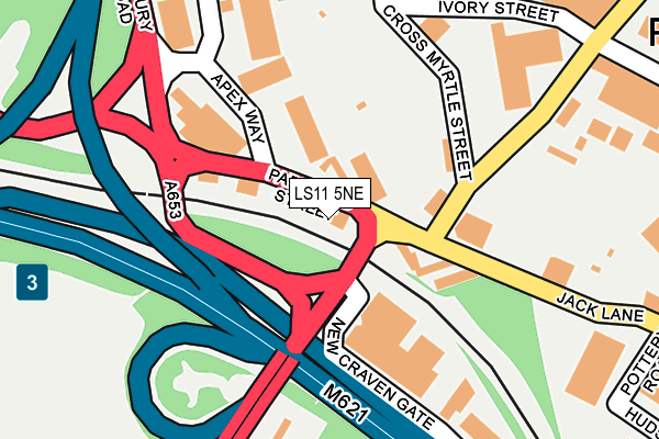 LS11 5NE map - OS OpenMap – Local (Ordnance Survey)