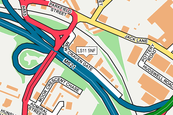 LS11 5NF map - OS OpenMap – Local (Ordnance Survey)