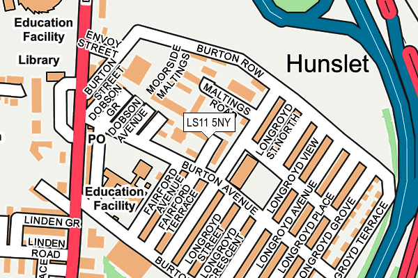 LS11 5NY map - OS OpenMap – Local (Ordnance Survey)