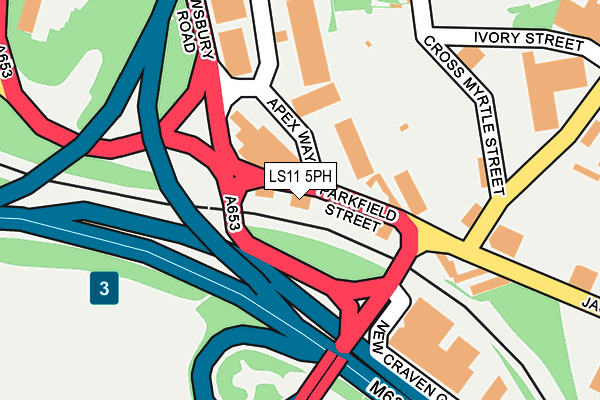 LS11 5PH map - OS OpenMap – Local (Ordnance Survey)
