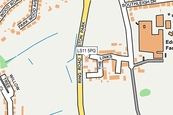 LS11 5PQ map - OS OpenMap – Local (Ordnance Survey)