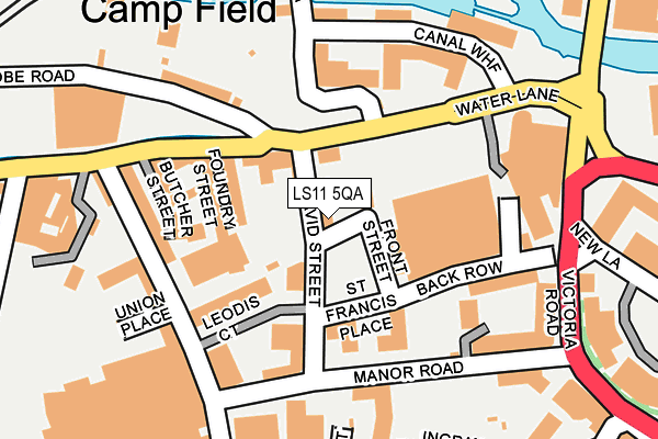 LS11 5QA map - OS OpenMap – Local (Ordnance Survey)