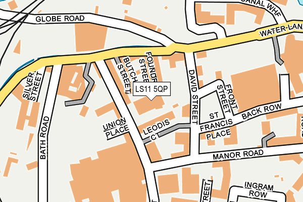 LS11 5QP map - OS OpenMap – Local (Ordnance Survey)