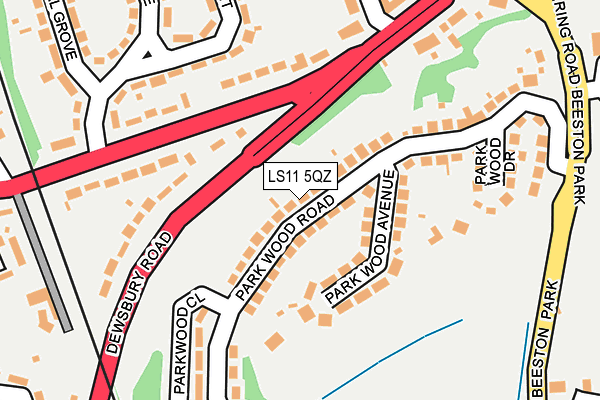 LS11 5QZ map - OS OpenMap – Local (Ordnance Survey)