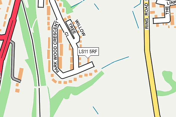 LS11 5RF map - OS OpenMap – Local (Ordnance Survey)