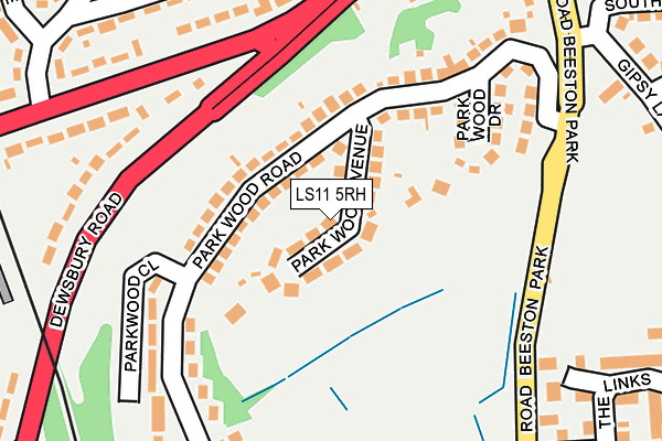 LS11 5RH map - OS OpenMap – Local (Ordnance Survey)