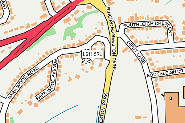 LS11 5RL map - OS OpenMap – Local (Ordnance Survey)
