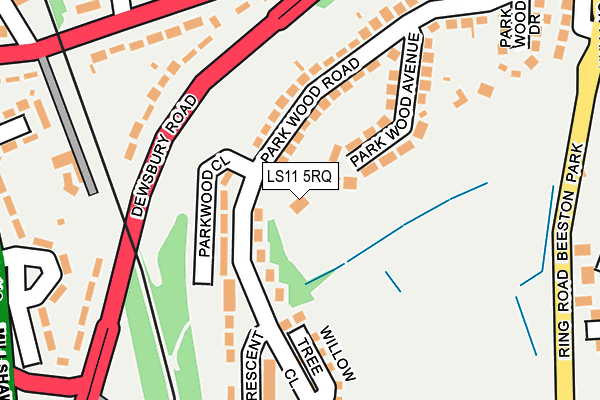 LS11 5RQ map - OS OpenMap – Local (Ordnance Survey)