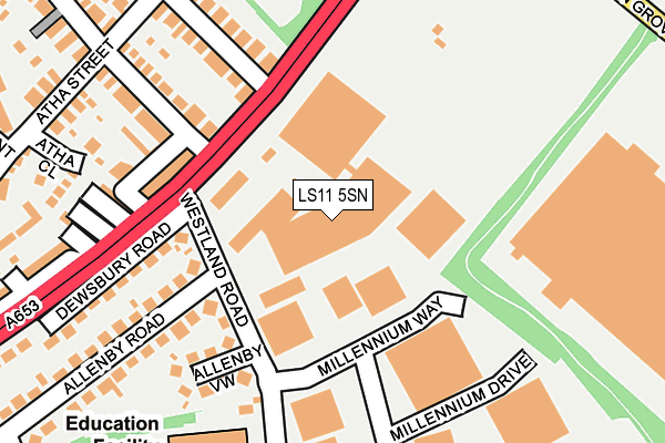 LS11 5SN map - OS OpenMap – Local (Ordnance Survey)
