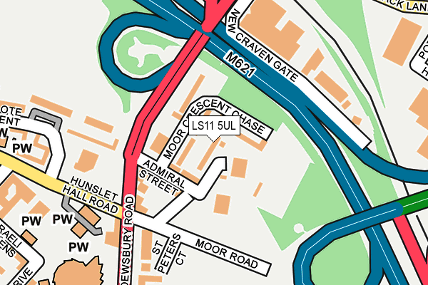 LS11 5UL map - OS OpenMap – Local (Ordnance Survey)