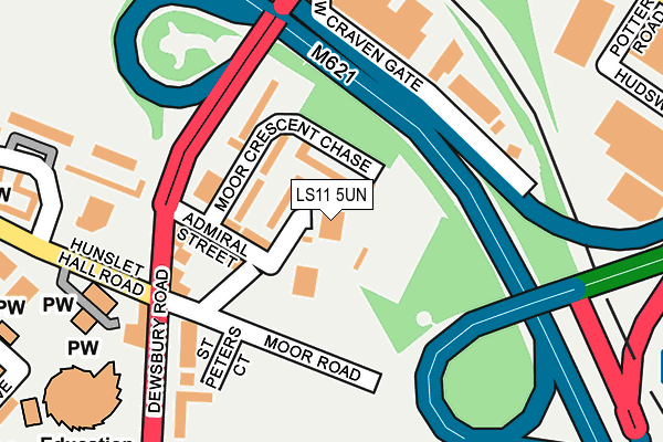 LS11 5UN map - OS OpenMap – Local (Ordnance Survey)