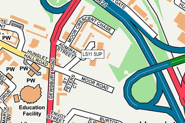 LS11 5UP map - OS OpenMap – Local (Ordnance Survey)