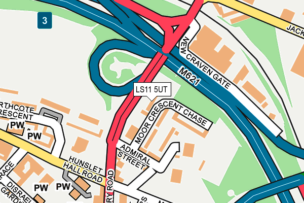 LS11 5UT map - OS OpenMap – Local (Ordnance Survey)