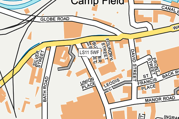 LS11 5WF map - OS OpenMap – Local (Ordnance Survey)
