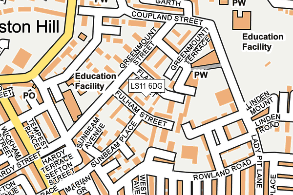 LS11 6DG map - OS OpenMap – Local (Ordnance Survey)