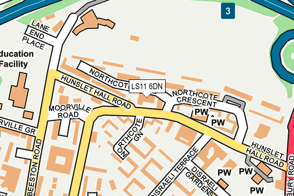 LS11 6DN map - OS OpenMap – Local (Ordnance Survey)